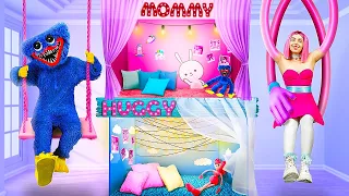 Mamãe Pernas Longas e Huggy Wuggy Constroem Sala Secreta! Se Poppy Playtime Existisse na Vida Real!