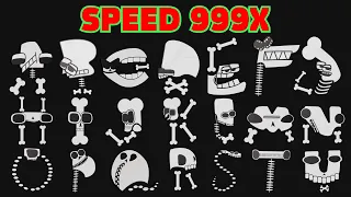 Alphabet Lore But Everyone Skeletons - Zombies - Super Mario Bros 3 (Speed 999X)