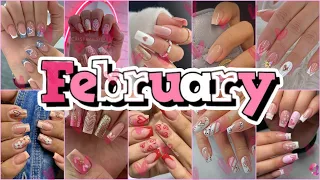 TENDENCIAS UÑAS FEBRERO 2024✨💖 DISEÑOS DE UÑAS PARA 14 DE FEBRERO 🌈💗💅#uñas #nailart #trend