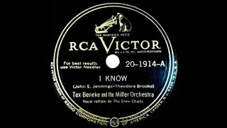 1946 Tex Beneke/Glenn Miller Orch. - I Know (Crew Chiefs, vocal)