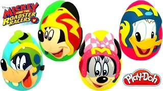 4 Huevos Sorpresa de Mickey Aventuras Sobre Ruedas Mickey Minnie Goofy Donald de Plastilina Play Doh