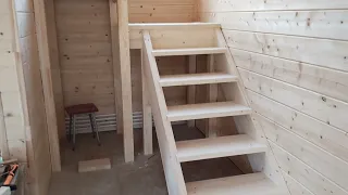 Лестница с двумя площадками и дополнительной ступенькой
