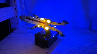 Star Wars X-Wing Starfighter Lego 30654 with custom LED and Stand - Part 2 #lego #led @LEGO