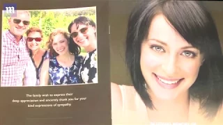 Jessica Falkholt at a heartbreaking funeral service  tragic car crash that killed her family