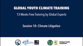 Global Youth Climate Training | Session 10 | Climate Litigation FRENCH