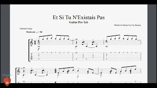 Et Si Tu N'Existais Pas - Guitar Pro Tab