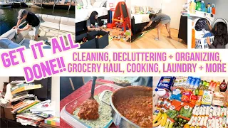 CLEAN WITH ME / DECLUTTER & ORGANIZE / CLEANING / GET IT ALL DONE / COOKING / GROCERY HAUL / LAUNDRY