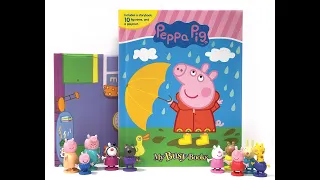 Reading Peppa Pig My Busy Book - Free 10 Figurines and playmat - Children Story Time