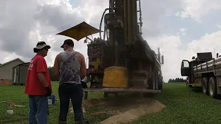 Drilling a Water Well, Teaching These Boys about Hard work. TimeLapse