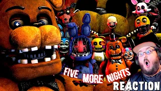 [FNAF/SFM] "Five More Nights" by JT Music & More Five Nights at Freddy's Animation Song REACTION!!!