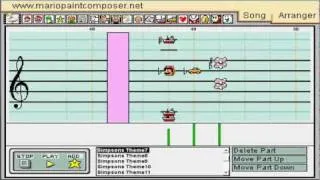 The Simpsons Theme on Mario Paint Composer