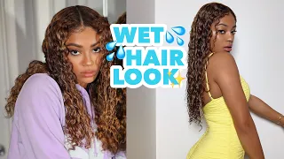 The ‘Wet Hair Look’ on Curly Hair Tutorial! | jasmeannnn