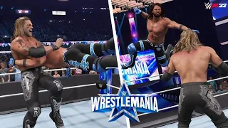 WWE 2K22: Edge vs AJ Styles | Wrestlemania 38 Prediction Highlights