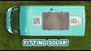 Fitting a SOLAR PANEL to a CAMPERVAN - DIY Budget Campervan Conversion