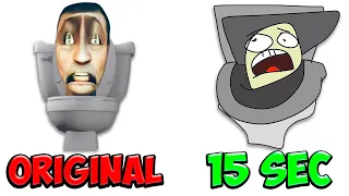 Skibidi Toilet But I DRAW It In 15 Seconds!🤣 (COMPILATION)