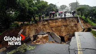 Tropical cyclone Freddy: Homes flooded, roads washed away in Malawi and Mozambique