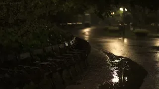 🎧 Soothing Gentle Spring Rain in the Old Park at Night   10 Hours for Relaxation