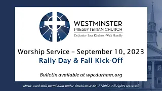 September 10, 2023 - 11:00am Worship Live Stream
