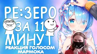 Re Zero за 11 минут / РЕАКЦИЯ ГОЛОСОМ МАРМОКА