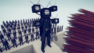 100x SKIBIDI TV MAN + GIANT vs EVERY GOD | Totally Accurate Battle Simulator TABS