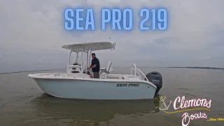 2023 Sea Pro 219 Test run and Walk Around in Sandusky, Ohio at Clemons Boats