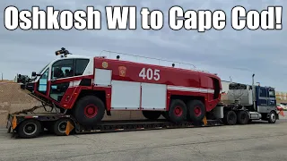 Cape Cod Bound Oshkosh Striker Fire Truck Departs Wisconsin On Cabover Peterbilt
