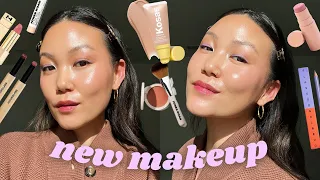 FULL FACE OF NEWNESS | Hourglass, Em Cosmetics, Kosas, Jones Road + more