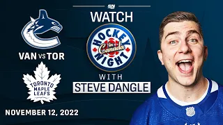 Watch Vancouver Canucks vs. Toronto Maple Leafs LIVE w/ Steve Dangle - presented by Coca-Cola