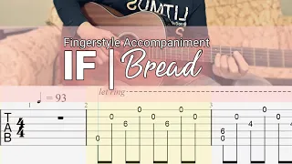 IF | Bread | Fingerstyle Accompaniment | Tab On Screen w/ Backing Track