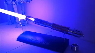 Sentinel LE V5 Lightsaber Review from Ultrasabers with Blue Violet Amethyst Blade