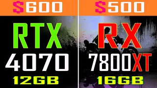 RTX 4070 vs RX 7800XT // PC GAMES BENCHMARK TEST ||