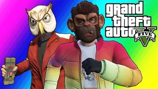 GTA5 Online Funny Moments - Lui Calibre Returns, Launch Glitch, Ron-Owl Mcdonald Superhero Squad!