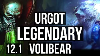 URGOT vs VOLI (TOP) | 11/2/6, Legendary, 400+ games | NA Master | 12.1