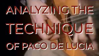 Analyzing the Movements of Paco de Lucia's Technique