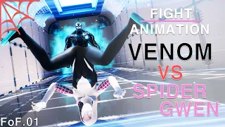 😴 베놈과 스파이더 그웬의 코믹 싸움 [FOF 애니메이션] 🧡 Venom vs Spider Gwen Comic Fight  [FOF Animation]