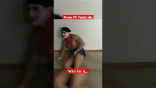 Mime VS Painful Paintball NUTSHOT… #funny #experiment #science