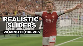 FIFA 23 Realistic Sliders 20 Minute Half Sliders + Gameplay