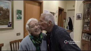 Coppia di centenari da record: Pasqua e Marco festeggiano 83 anni di matrimonio