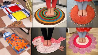 10 Different Doormat Making Ideas || Old clothes Reuse Ideas