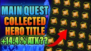 Main Quest Collected Hero Title Explained | Increase your ATTACK % POWER STAT | Dragon Nest SEA