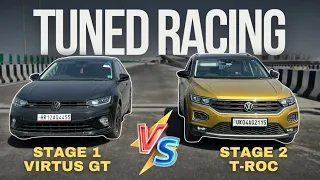 STAGE 1 VIRTUS GT VS STAGE 2 T-ROC : DRAG RACE🚀