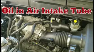 Oil in air intake tube from pcv breather - GM Enclave Outlook Traverse Acadia