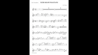 Yeh Sham Mastani (Bollywood Saxophone Cover)
