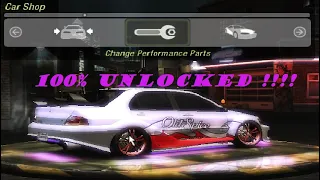 NEED FOR SPEED UNDERGROUND 2; 100% carrer and unlock sponsor vinyl #MsgR4ce