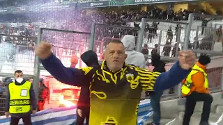 om aek vs paok fans