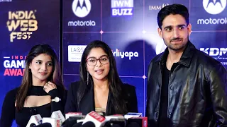 Samridhii Shukla & Farman Haider aka Abhira,Armaan,Aaina & Niharika Chouksey At IWM BUZZ Party 2023