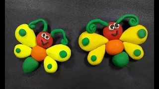 How to make butterfly from clay | Clay toys making for kids | Clay modelling butterfly