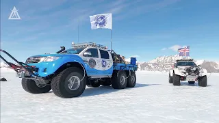 Arctic Trucks. Main transport of the south pole expedition. 4500 km on the snow