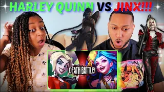 Death Battle! "Harley Quinn VS Jinx (Batman VS League of Legends)" REACTION!!