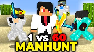 1 vs 60 Players Simulate Minecraft BATTLE ROYALE